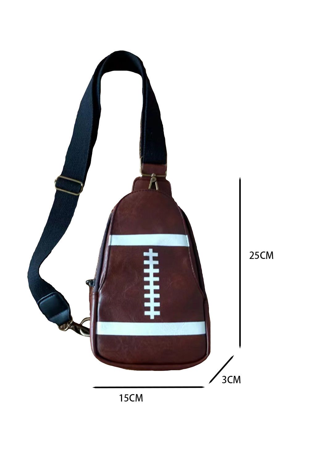 Brown Football PU Mini Crossbody Bag